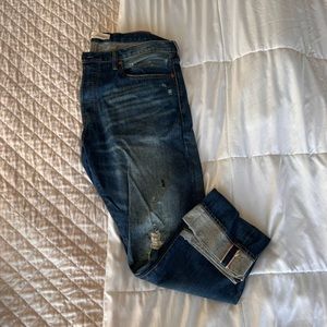 GAP KAIHARA JAPANESE SELVEDGE DENIM SKINNY 36x32 DISTRESSED